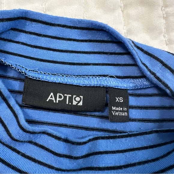 Apt. 9 Casual Blue and Black Striped Midi Dress - Picture 10 of 12